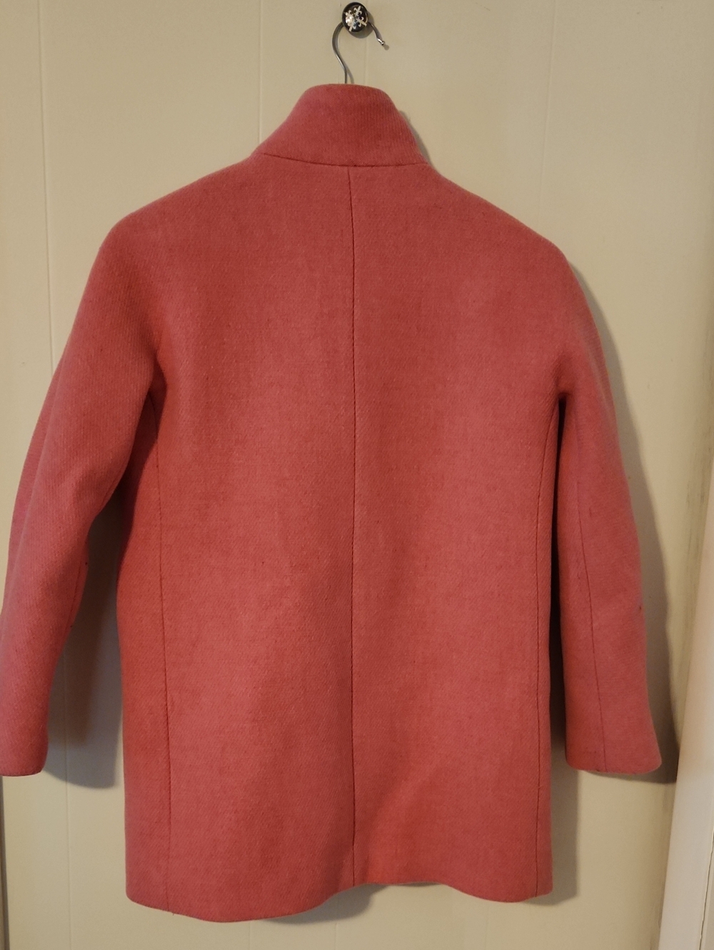 J. Crew Rose Pink Wool Pea Coat with Stand Collar - Picture 4 of 6